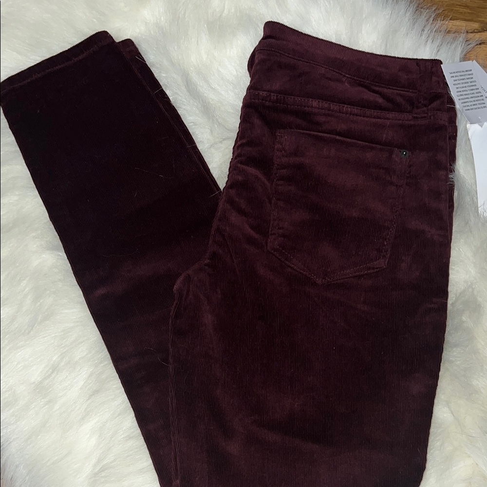 Just Fab Burgundy Corduroy Pants
